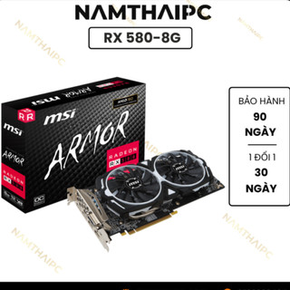  Card màn hình MSI Radeon RX 580 8G AMOR 570 8G 570 4G ĐẸP BẢO HÀNH 3 THÁNG 