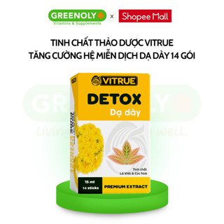 Tinh Chất Thảo Dược Vitrue Detox Thải Độc, Làm Sạch Niêm Mạc, Tăng Cường Hệ Miễn Dịch Dạ Dày Hộp 14 Gói