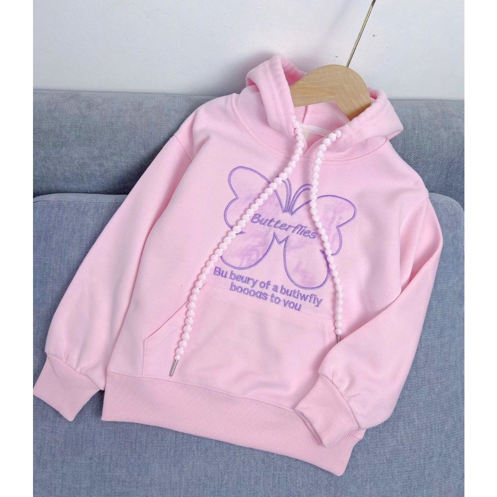 ÁO NỈ HOODIE BÉ GÁI HÀNG QCCC mới về siêu mềm size 19-38kg