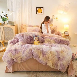Bộ Chăn Ga Nỉ Lông Tim Mềm Mịn Ấm Áp Không Rụng Lông , Set Vỏ Chăn Tặng Kèm 1 Trái Tim