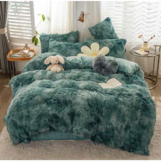 Bộ Chăn Ga Nỉ Lông Tim Mềm Mịn Ấm Áp Không Rụng Lông , Set Vỏ Chăn Tặng Kèm 1 Trái Tim