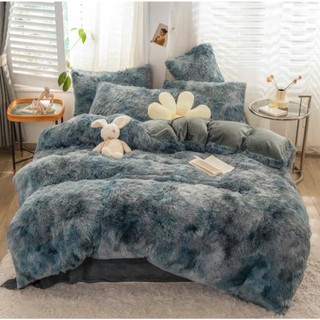Bộ Chăn Ga Nỉ Lông Tim Mềm Mịn Ấm Áp Không Rụng Lông , Set Vỏ Chăn Tặng Kèm 1 Trái Tim