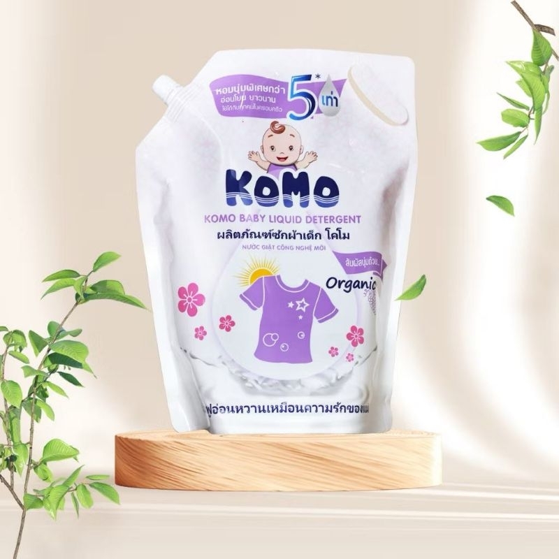 ￼Nước Giặt Komo Hương Hoa Biển Tuyết - cỏ hoa phương đông - túi 2L