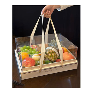 Tổng hợp các mẫu hộp đựng hoa quả, trái cây, hộp đựng quà tặng, hộp giấy nắp mica tặng quà sang trọng