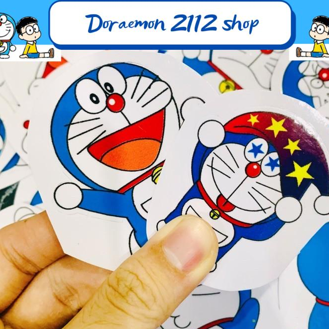 1 CÁI Tem dán - Sticker DORAEMON 5,5cm