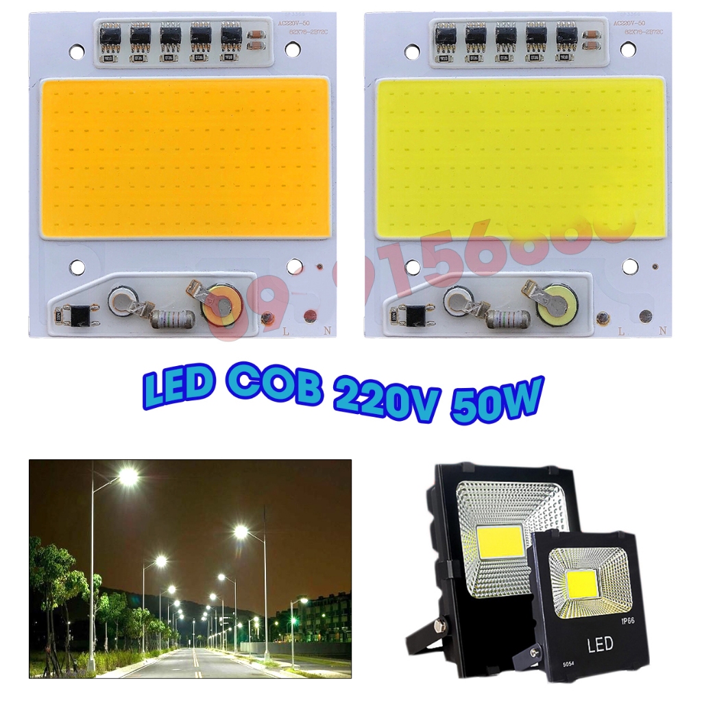 Mắt led cob 50w (điện áp 220v)