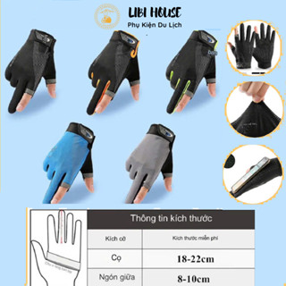 Găng Tay Sports Hở 2 Ngón Chống Trơn Trượt Chống Tia UV Thoáng Khí Dành Cho NAM/ NỮ- phukienphuotsg