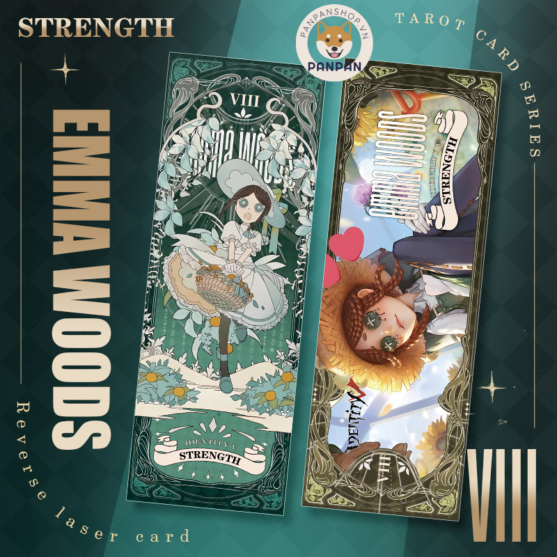 Thẻ Identity V Tarot ticket 2 mặt (21x7cm) Emily, Tracy, Emma, Naib, Fiona, Aesop, Eli, Vera, Edgar,