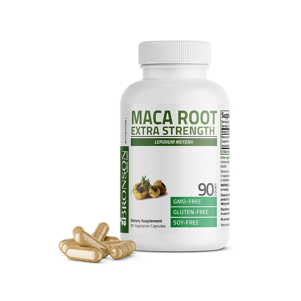 Viên uống Bronson Maca Root Extra Strength 4000mg - Hỗ trợ sức khỏe nam giới nhập khẩu Mỹ - Gymstore