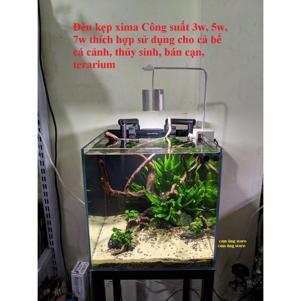 Đèn led kẹp Xima 3w 5w 7w- Đèn kẹp siêu sáng chuyên dụng cho bể thủy sinh cỡ nhỏ