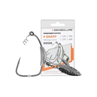 SEMBOLURE Lưỡi câu mồi mềm BKK kết hợp chì đúc thìa xoay thu hút cá, lưỡi câu mồi mềm chống vướng tốt  chống gỉ sét