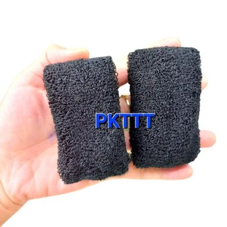 Túi 12 Len cột tóc bản to 4cm-5cm mã 035 (đen/màu)