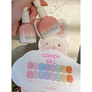 Set sơn gel thạch Candy Bunny Govandi 8 màu( tặng kèm bảng màu)