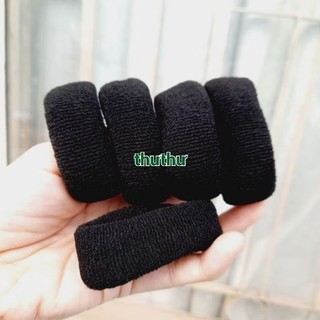 Sỉ 30 dây cột tóc trơn màu đen giản nhiều (bản 2cm-3cm)