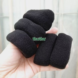 Sỉ 30 dây cột tóc trơn màu đen giản nhiều (bản 2cm-3cm)