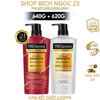 Dầu Gội Trsemme Combo 640g + Dầu Xả 620g TRESEMME Keratin Smooth