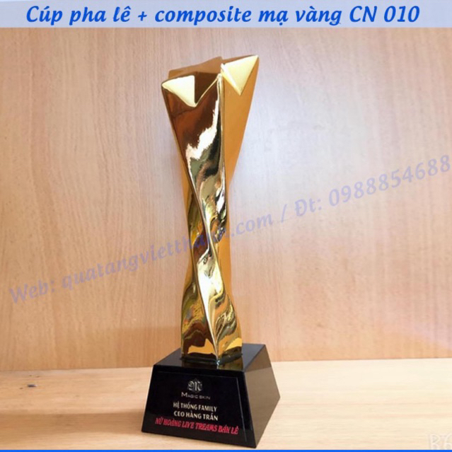 Cúp pha lê + composite (mẫu 010)