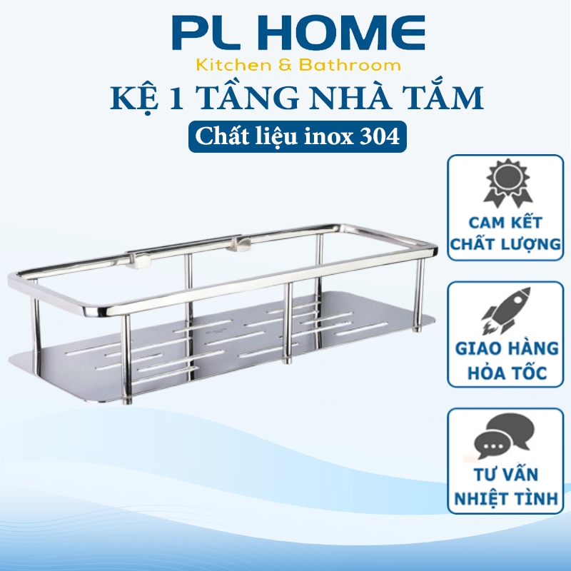 Kệ gia vị trong nhà bếp XP-RL22-VN đựng gia vị 1 tầng 100% INOX 304 HÀNG ĐẶT XƯỞNG - Kệ nhà tắm inox
