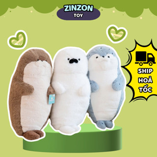 Gấu bông rái cá,hải cẩu dài size 70Cm êm mịn dễ thương cao cấp