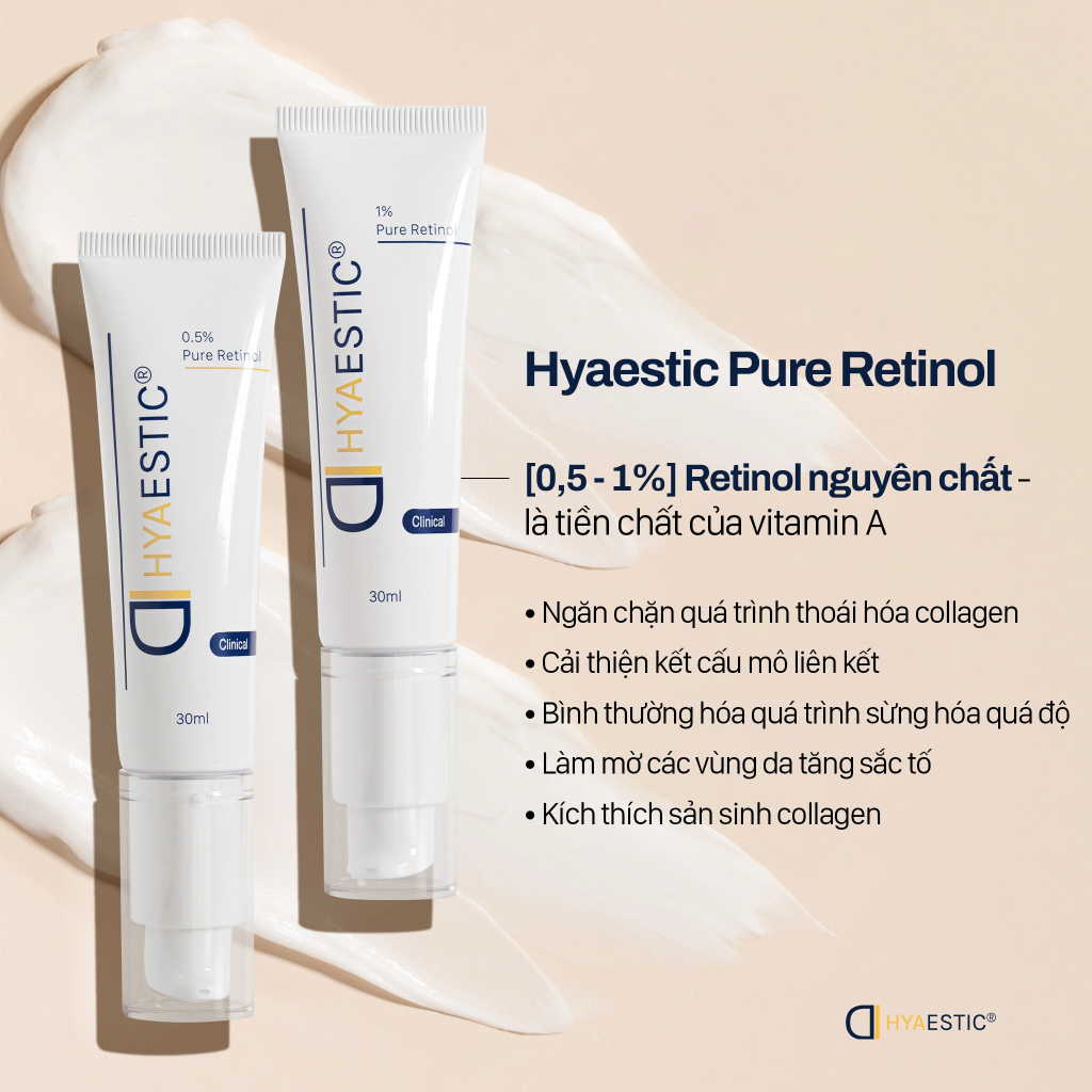 [CHÍNH HÃNG] Tinh chất tái tạo da chống lão hóa 1% Retinol nguyên chất Hyaestic 1% Pure Retinol (30m