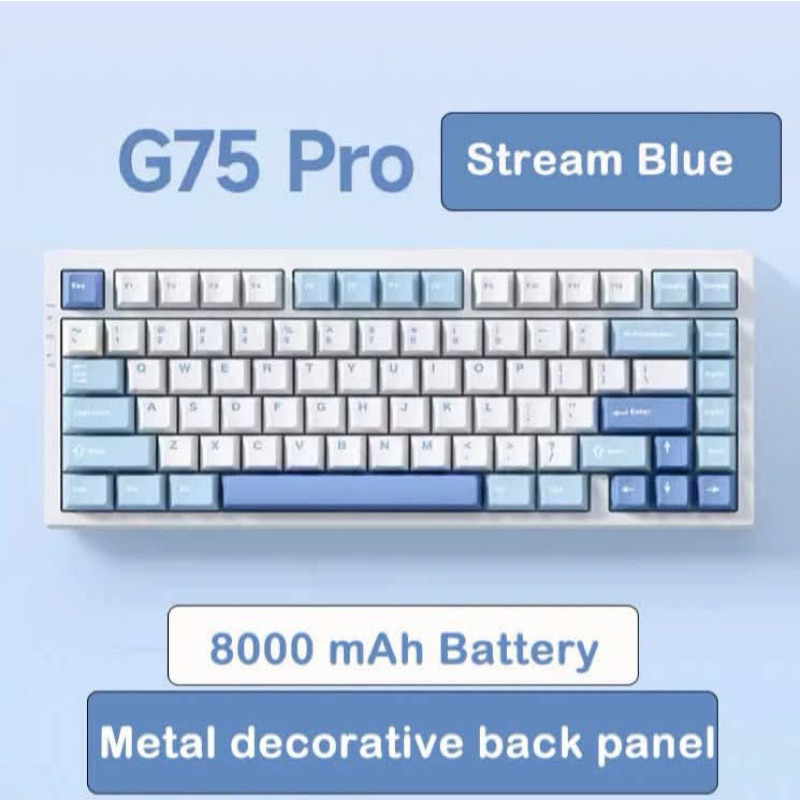 ( NEW ) Bàn phím cơ không dây MCHOSE G75 / 3 mode/ mạch xuôi/ RGB/ FULL foam gasket mount | BigBuy360 - bigbuy360.vn