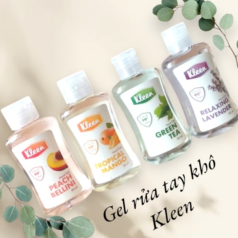 (4 MÙI) Gel rửa tay khô Kleen 90ml