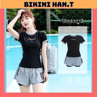  Ms 020 Bộ bơi,đồ bơi nữ 2 mảnh quần đùi 2 lớp dáng thể thao năng động bộ bơi đi biển HAN.T Shop 