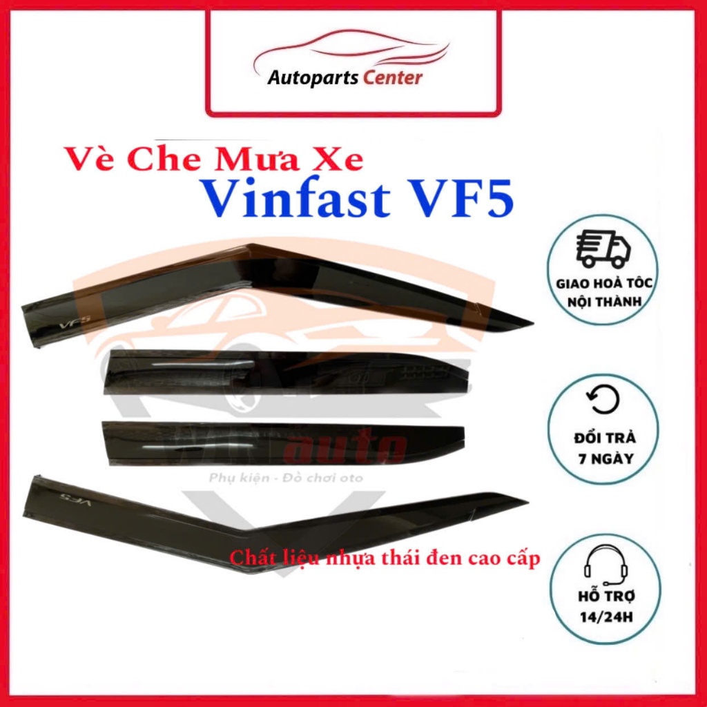 Vè che mưa xe Vinfast VF5 / Herio Green - Hàng Nhựa Thái dày cao cấp cao cấp nhất thị trường