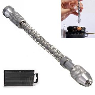 Khoan tay mini thủ công V1, tặng 10 mũi khoan hợp kim (0.5-1.5mm), dụng cụ đa năng cho thợ sửa chữa