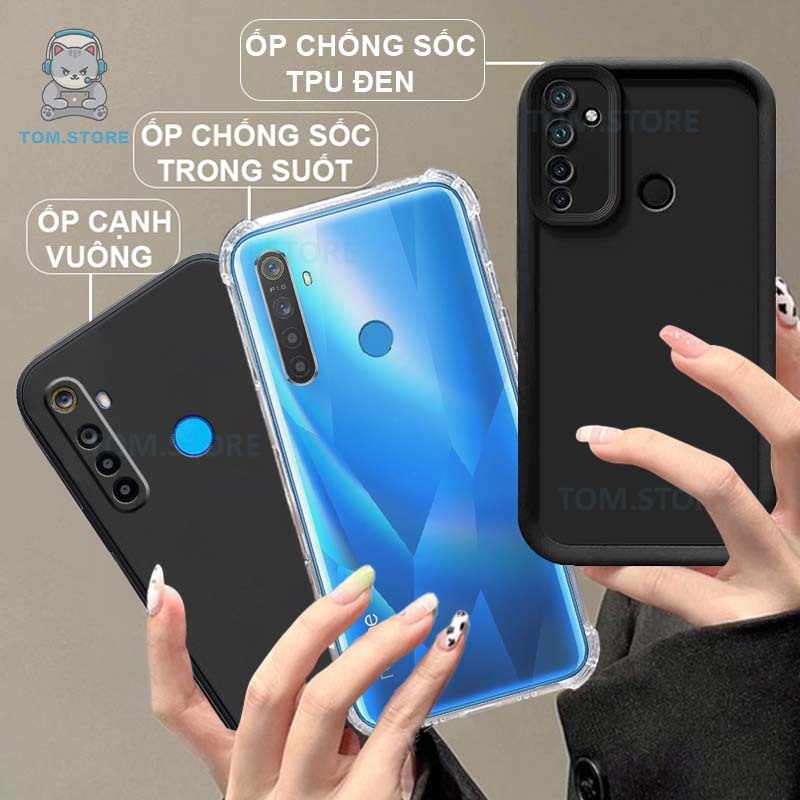 Ốp lưng Realme 5 / 5s / 5I / 5 Pro / 6i / C3 / C3i / Realme Q chống sốc,viền vuông,trong suốt silicon
