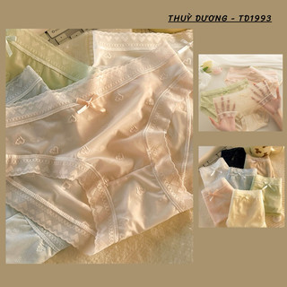  Set 5 Quần lót Ren Tơ Mềm Mại Kháng Khuẩn Hoạ Tiết Trái Tim THUYDUONG-TD1993 