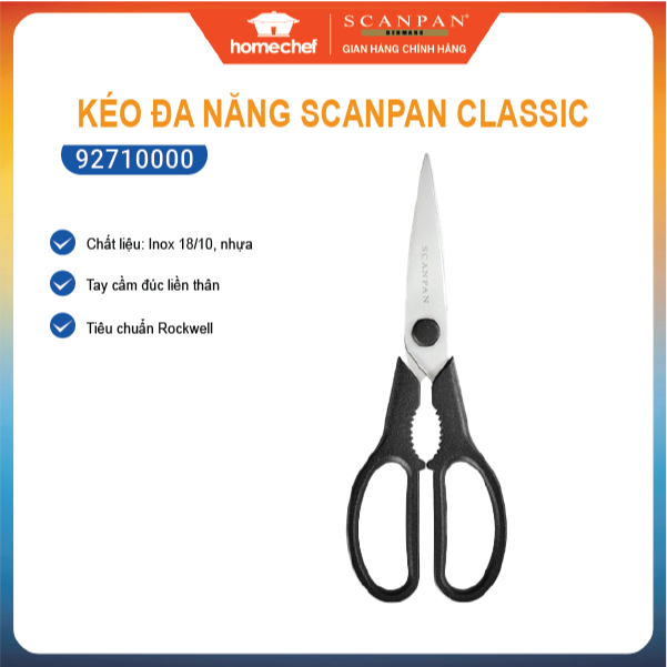 Kéo cắt thực phẩm, kéo nhà bếp đa năng Scanpan Classic 92710000 - Hàng chính hãng