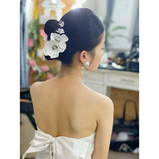 Set hoa kèm ruy băng lụa