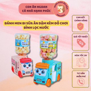 Bánh Men Bi Sữa Ăn Dặm Kèm Đồ Chơi Bình Nước Nhiều Loại