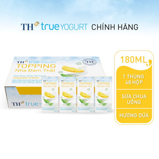 Sữa Chua uống TH Topping Hương Dứa Có thạch Nha Đam