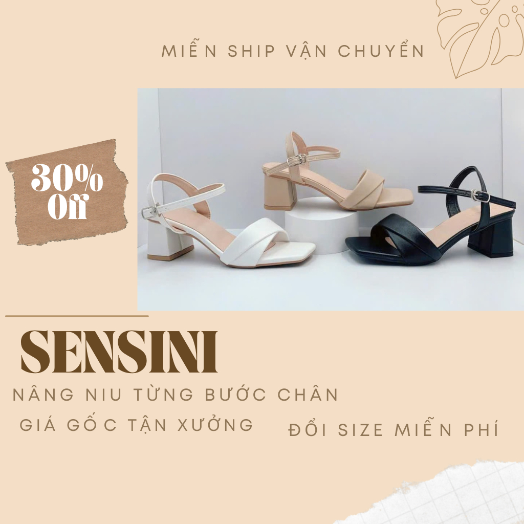 Giày dép cao cấp SENSINI BIZE SIZE (34-43) bản gấp hậu c cao 3cm,5cm và 7cm (HN3081)