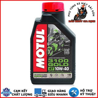 Nhớt MOTUL 3100 GOLD 10W40 dành cho xe số, tay côn có chiết lẻ