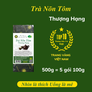 Trà Thái Nguyên Nõn Tôm Thượng Hạng 500g (5 gói 100g) Trà Tâm Thái Chè Thái Nguyên Trà Nõn Tân Cương