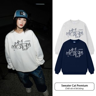 Áo Sweater Nỉ Lông Cáo Lavi Studio Unisex Nam Nữ Local Brand/ Cat