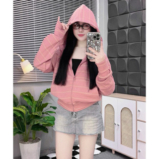 HangFin | Áo khoác sọc thun gân 6 túi dày mềm che nắng