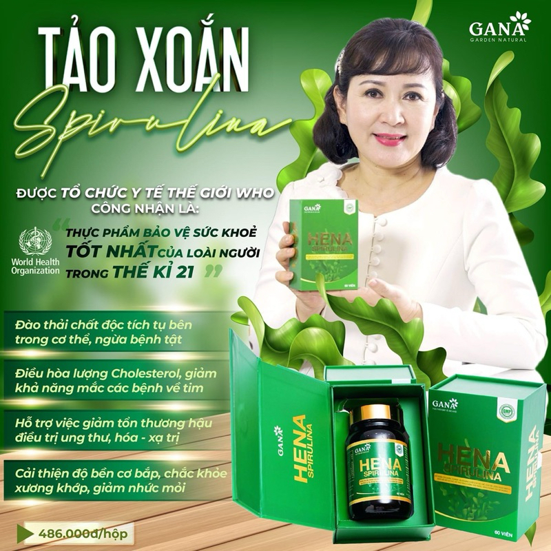 Tảo xoắn Hena Spirulina date 2026