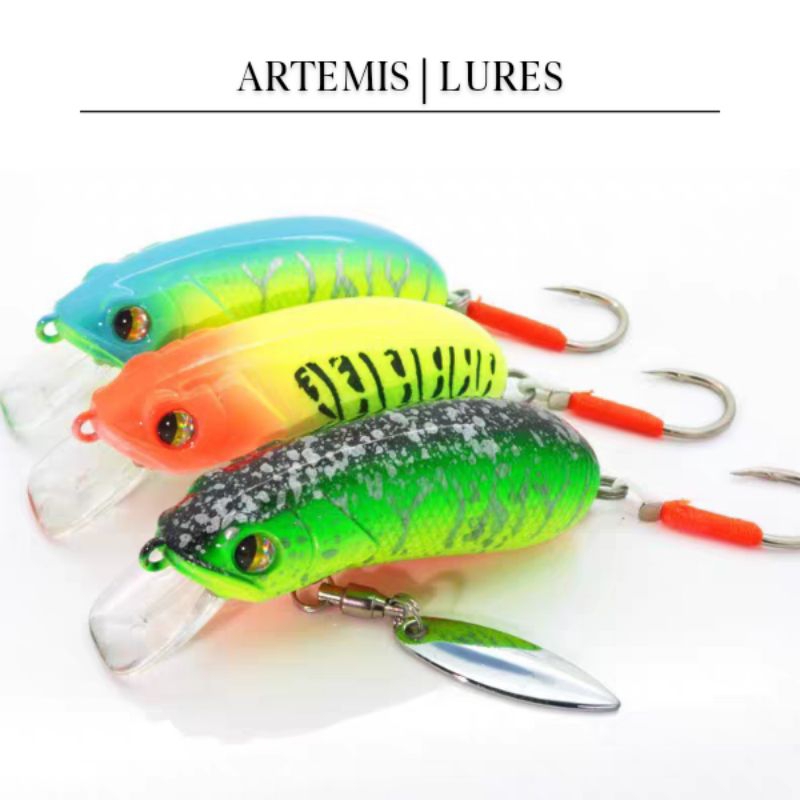 Mồi Câu Lure CC50/60 Lưỡi Đơn Kết Hợp Với Thìa Artemis Lures