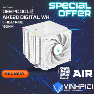 Tản nhiệt khí CPU DEEPCOOL AK620 DIGITAL WHITE [NEW]