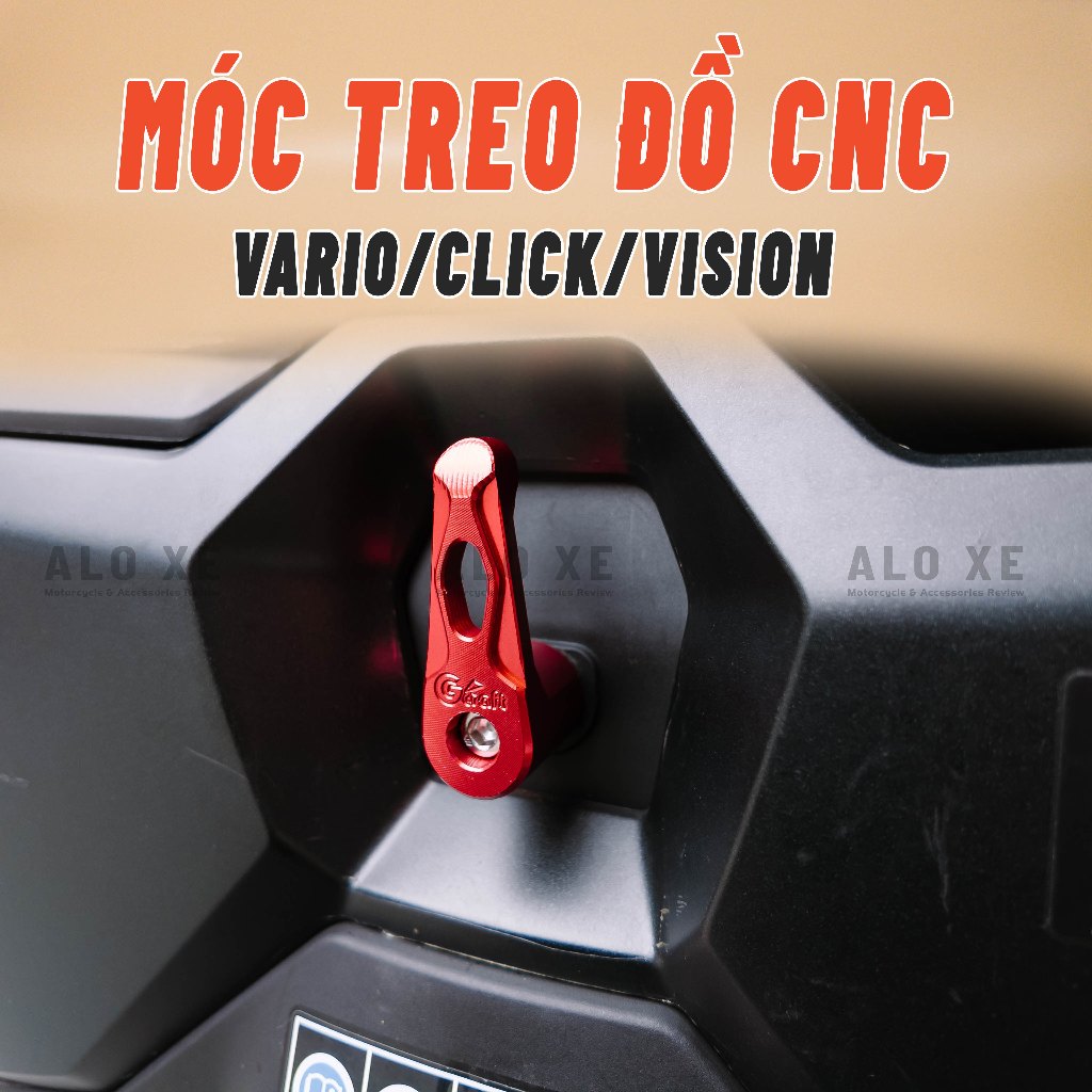 Móc treo đồ xe máy nhôm CNC dùng cho Vario, Click, Vision