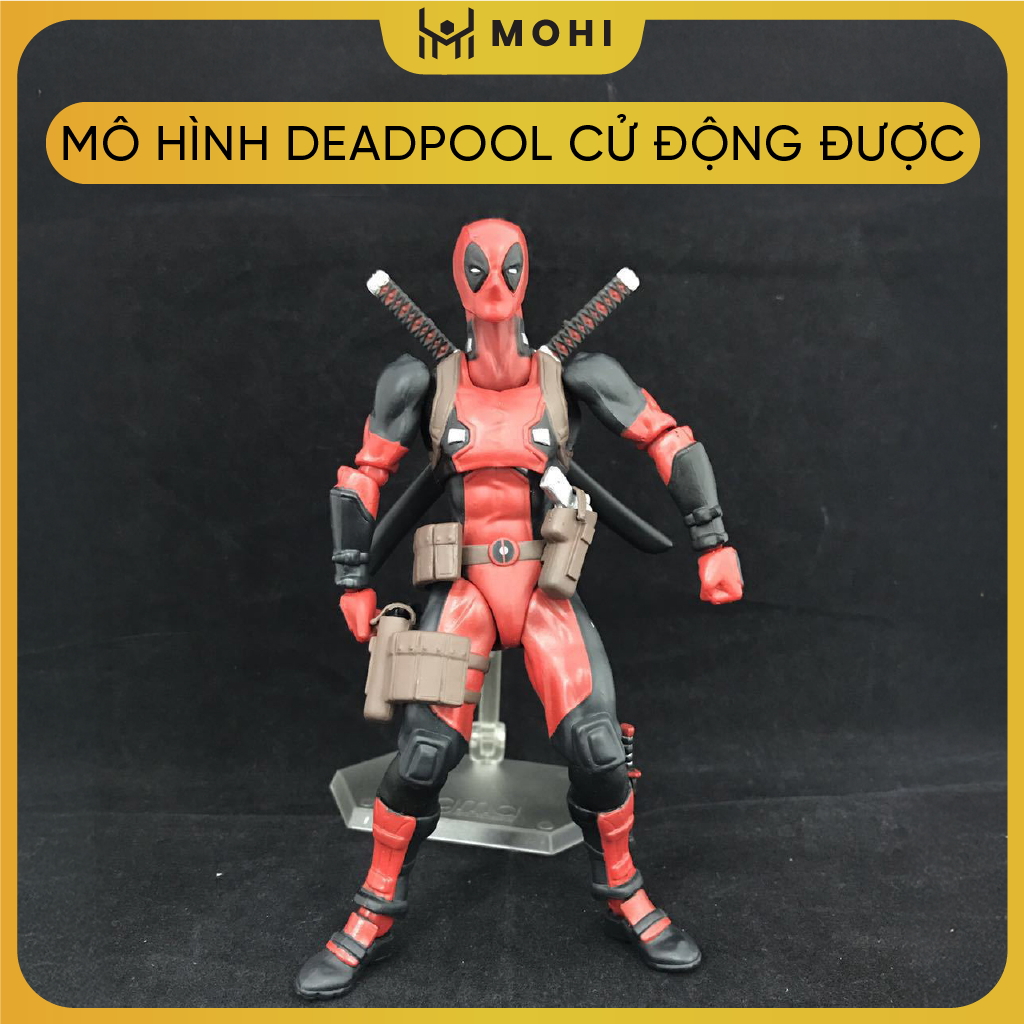 Mô hình Deadpool (nhiều phụ kiện, có quần hoa) cao 16 cm cử động được. Figure Deadpool Ver DX