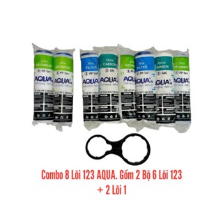 Chọn Bộ 8 Lõi Lọc Nước AQUA Chính Hãng Dùng cho mọi loại máy lọc Ro cốc lọc 10inch