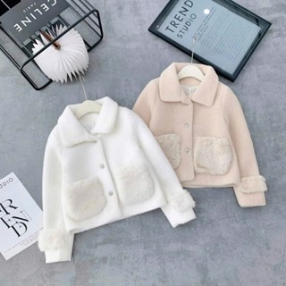 FREESHIP ÁO KHOÁC LÔNG THỎ THỎ TÚI LÔNG DÁNG LỬNG CAO CẤP SIÊU MỀM MƯỢT ẤM QCCC