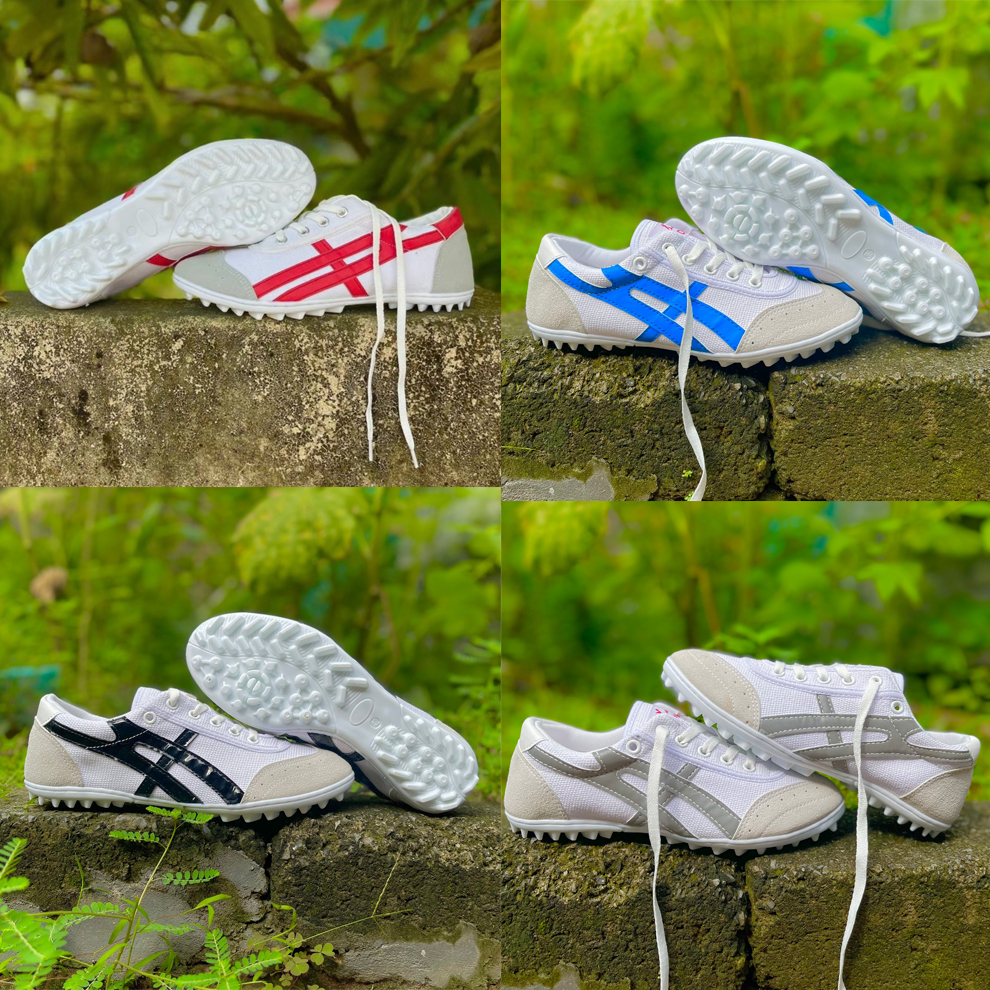  Giày Đá Bóng Bata Ráp Đế TF Có Đệm Bám Sân Tốt Khâu Full Đế + Tặng Kèm Tất Dệt Kim Băng Quấn chân  - Bảo hành 12 Tháng 