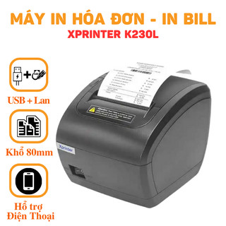 [Cao Cấp] Máy in hóa đơn X-printer XP K230L K200L V200U [Tặng kèm 01 Cuộn Giấy In Bill K80mm]