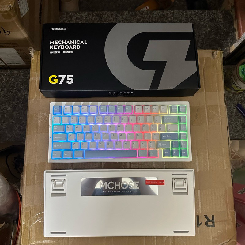 ( NEW ) Bàn phím cơ không dây MCHOSE G75 / 3 mode/ mạch xuôi/ RGB/ FULL foam gasket mount | BigBuy360 - bigbuy360.vn